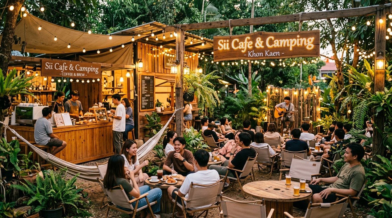 บรรยากาศสาธารณะของ Sii เพื่อนซี้ คาเฟ่แคมป์ปิ้ง หลัง มข.